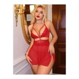 Liyuza Kadın Kırmızı Tül Fantezi Kostüm 2181 S-M S/M
