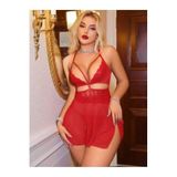 Liyuza Kadın Kırmızı Tül Fantezi Kostüm 2181 S-M S/M