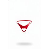 Liyuza Kırmızı Tanga - Külot Suni Deri Kalp Kesimli - Brf1277 Haki S/M