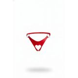 Liyuza Kırmızı Tanga - Külot Suni Deri Kalp Kesimli - Brf1277 Under Secret Haki S/M
