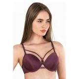 Liyuza Micro Kaplı Push-up Fantazi Sütyen Kadın 7008 MÜRDÜM 80
