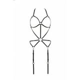 Liyuza Siyah Body Harness Metal Halka Detaylı Ayarlanabilir Vücut Kemeri - Brf196 Woman Kırmızı S/M