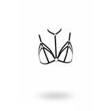 Liyuza Siyah Göğüs Harness Boyunluklu Halkalı Çapraz Bant Detayı - Brf103 Siyah XS-S