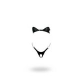 Liyuza Siyah Harness Takım Suni Deri Zincir Detaylı Bralet Alt Takımı - Brf1234 Kırmızı L/XL
