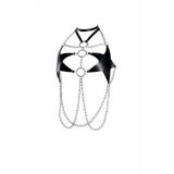 Liyuza Siyah Kadın Kemer Zincir Detaylı Vücut Harness - Brf1162 Siyah S/M