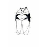 Liyuza Siyah Kadın Kemer Zincir Detaylı Vücut Harness - Brf1162 Woman Taba 2XL/3XL