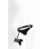 Liyuza Siyah Tanga - Külot Deri Metal Halka Detaylı - Brf1156 Kırmızı S/M