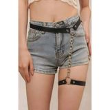 Liyuza Zincirli Ayarlanabilir Şık Deri Jartiyer Harness - Brf961