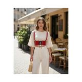 Liyuza,Kırmızı Kadın Kemer Bağcıklı Korse Bel Aksesuarı - Brf1429 Haki 4XL-5XL