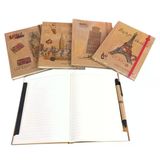 Liz Kraft Kapak Lastikli Kalemli Not Defteri 14X20Cm İvory 96 Yaprak Çizgili Kfk129Ç