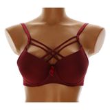 Liza 1014 Destekli Çapraz Askılı Bordo Sütyen
