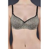 Liza Kadın Destekli Push Up Sütyen, Leopar Desen, 75 Beden
