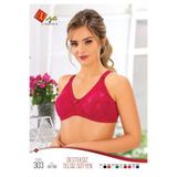 Liza Kadın Telsiz Dantelli Sütyen, 100B Beden, Mürdüm
