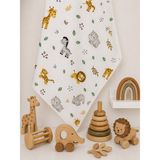 Lizayn Tekstil Çok Amaçlı Müslin Örtü & Battaniye %100 Pamuk Oeko-Teks Sertifikalı 80X80 cm - 80 x 80 cm - Sarı