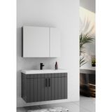 Lizbon 80 cm Lake Antrasit Banyo Dolabı