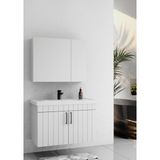 Lizbon 80 cm Lake Beyaz Banyo Dolabı