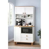 Lizbon Kahve Köşesi + Çok Amaçlı Raflı Kapaklı Dolap - 80Cm Vitrin
