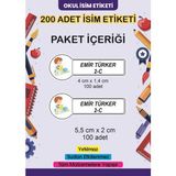 Lizpo Decor Kişiye Özel Okul Etiketi Kalem Defter Sticker Okula Dönüş Ders Yapan Çocuk Temalı 200 Adet
