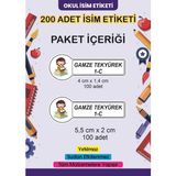 Lizpo Decor Kişiye Özel Okul Etiketi Kalem Defter Sticker Okula Dönüş Ders Yapan Kız Öğrenci 200 Adet