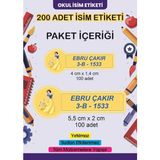 Lizpo Decor Kişiye Özel Okul Etiketi Kalem Defter Sticker Okula Dönüş Pamukprenses 200 Adet