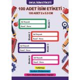 Lizpo Decor Kişiye Özel Okul Etiketi Kalem Defter Sticker Okula Dönüş Renkli 100 Adet