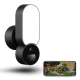 LIZVIE Projektör Kamera Açık, 1080P HD WiFi Güvenlik Kapalı Kameralar Gece Görüşlü AI Hareket Algılama Alarmı 1200LM IP65 Avlu Su Geçirmez Spot Işığı Arka Bahçe Taşkın Işık Kam (Silindirik)