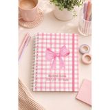 Lizy 2026-2027 Akademik Ajanda - A5 Spiralli Planner Tasarım-4 - Pembe