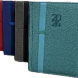 Lizy AJ7024 14x20 cm 2024 Thermo Deri Kalemlikli Günlük Ajanda