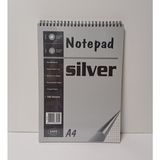 Lizy Collection Silver Spiralli Karton Kapak A4 100 Yaprak Kareli Bloknot