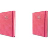 Lizy Gezginler Kırtasiye 14*20 2026 Ajanda 2 Adet Pastel Pembe