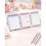 Lizy Masaüstü Planner Takvim (3 Bölmeli) - Haftalık ve Liste Not Sayfaları Renkli Tasarım