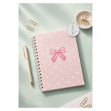 Lizy Spiralli Sert Kapak Pembe Not Defteri - 17x24cm - Kareli