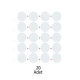 LİZYA BABY Beyaz Kapak 63 Mm Cam Kavanoz Kapağı 20 Adet Uygun Model 210 Cc 370 Cc 340 Cc