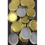 LİZYA BABY Gold Kapak 63 Mm Cam Kavanoz Kapağı 20 Adet Uygun Model 210 Cc 370 Cc 340 Cc
