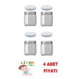 LİZYA BABY Paşabahçe Cam Kavanoz Beyaz Kapaklı 210 Cc Yoğurt Bebek Mama Konserve Reçel Ek Gıda Kavanozu