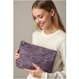 LİZYS Mor Simetrik Bohem Desenli Clutch Portföy Çanta