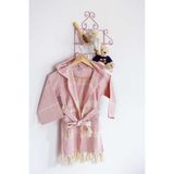 Lizzamoda Naturel Peştemal Çocuk Bornozu - 11 - 12 Yaş - Pembe