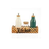 Lizzy Kitchen Yazılı Ahşap Mutfak Organizer