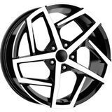 LJA AKD-ADY968-01 8.0X18" 5X112 ET50 57.1 Black Diamond 18 Inç Jant Takımı (4 Adet)