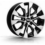 LJA AKD-G298-02 6.5X16" 5X98 ET35 58.1 Black Lip Polished 16 Inç Jant Takımı (4 Adet)