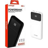 Lkp-36 - 10000 Mah 2x USB Dahili Type-C Kablo LCD Güç Göstergeli Powerbank - Beyaz