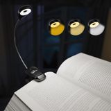 LLLPRT Yatakta okumak için kitap ışıkları, 12 LED şarj edilebilir pil klipsi lambası, 3 aydınlatma renginde, kademesiz karartma, göz koruması, 50 saat çalışma süresi, 360° esnek boynu, hafif,