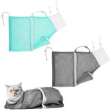 LLMSIX 2 adet kedi banyo çantası, ayarlanabilir kedi bakım ağı çantası, nefes alabilen kedi duş çantası, kedi kısıtlama, yıkama, tırnak kırpma, enjeksiyon ilaç almak için (yeşil, gri)