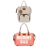 L&M LEGAS MODA Anne Bebek Bakım Sırt Çantası Termal Biberonlu Ve Mommy Bag Anne Bebek Bakım Çantası 2'li Set