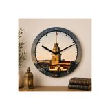 LMS GİFT Dekoratif Duvar Saati 27 cm – Osmanlı, Cami, Semazen ve İstanbul Temalı Modern Tasarım Saat