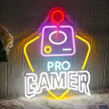 LMSIGNLY Oyun Neon Tabela Pro Gamer LED Neon Işık Renkli Oyun LED Neon Boy Oyun Odası için Kısılabilir USB Cool Levha Oyun Bölgesi Parti Oturma Odası Yatak Odası Dekorasyonu için