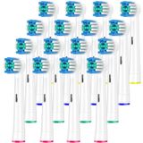 LMUTUSS Diş Fırçası Başlığı Oral B Braun Elektrikli Diş Fırçası, 16 Paket Beyaz Profesyonel Temiz Diş Fırçası Başlıkları ile Uyumlu