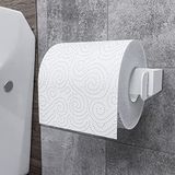 LMZ Minimal Tuvalet Kağıtlığı, Banyo Kağıdı Askısı, Pratik Çek Çıkar WC Kağıtlık, Aksesuarı, Banyo Ekipmanları Aparatı (Metal, Beyaz)