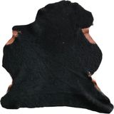 LN Leather Gerçek Koyun Postu Kısa Tüylü - Naturel Kısa Tüylü Koyun Postu - Doğal Post Paspas 80X60 cm - 60 x 80 cm - Siyah