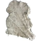 LN Leather Gerçek Koyun Postu Kısa Tüylü - Naturel Kısa Tüylü Koyun Postu - Doğal Post Paspas - Kırık Beyaz - 85 x 60 cm